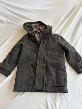 Class Club Dark Gray Hooded Toggle Pea Coat